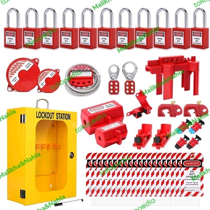 {{{{}}] Lockout Tagout Station Breaker Loto Kit Loto Hasps,Loto Tags,Circuit