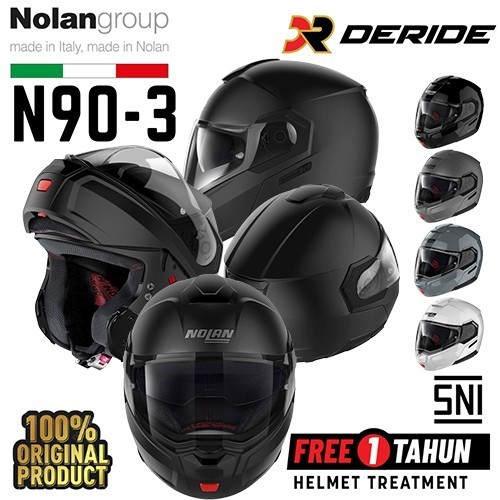 Helm Nolan N90-3 N-Com Helm Modular Sni Helm Motor N903 903 90.3