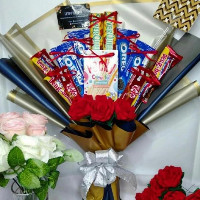 

Buket Coklat/Bouquet Coklat,Buket Snack,Bucket Snack,Buket Coklat Adashop.Mallstore