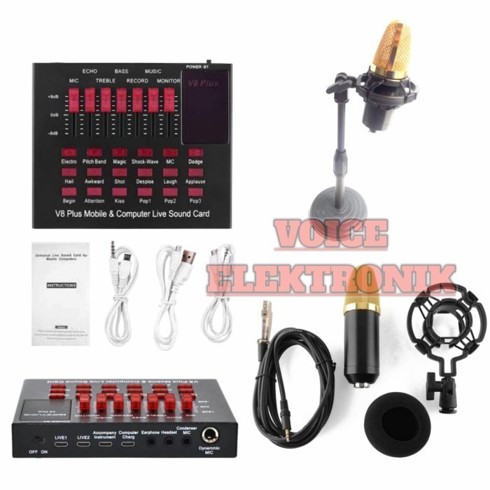 

Paket Soundd V8 Plus BM 700 Taffstudio nus Jack Spilitter U