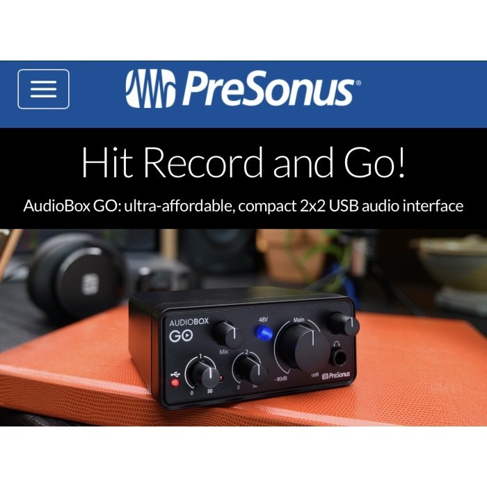 

Presonus Audio Go 2x2 USB-C Audio Interface
