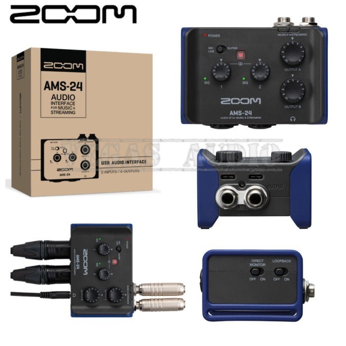 

ZOOM AMS 24 AUDIO INTERFACE RECORDING & STREAMING ORIGINAL