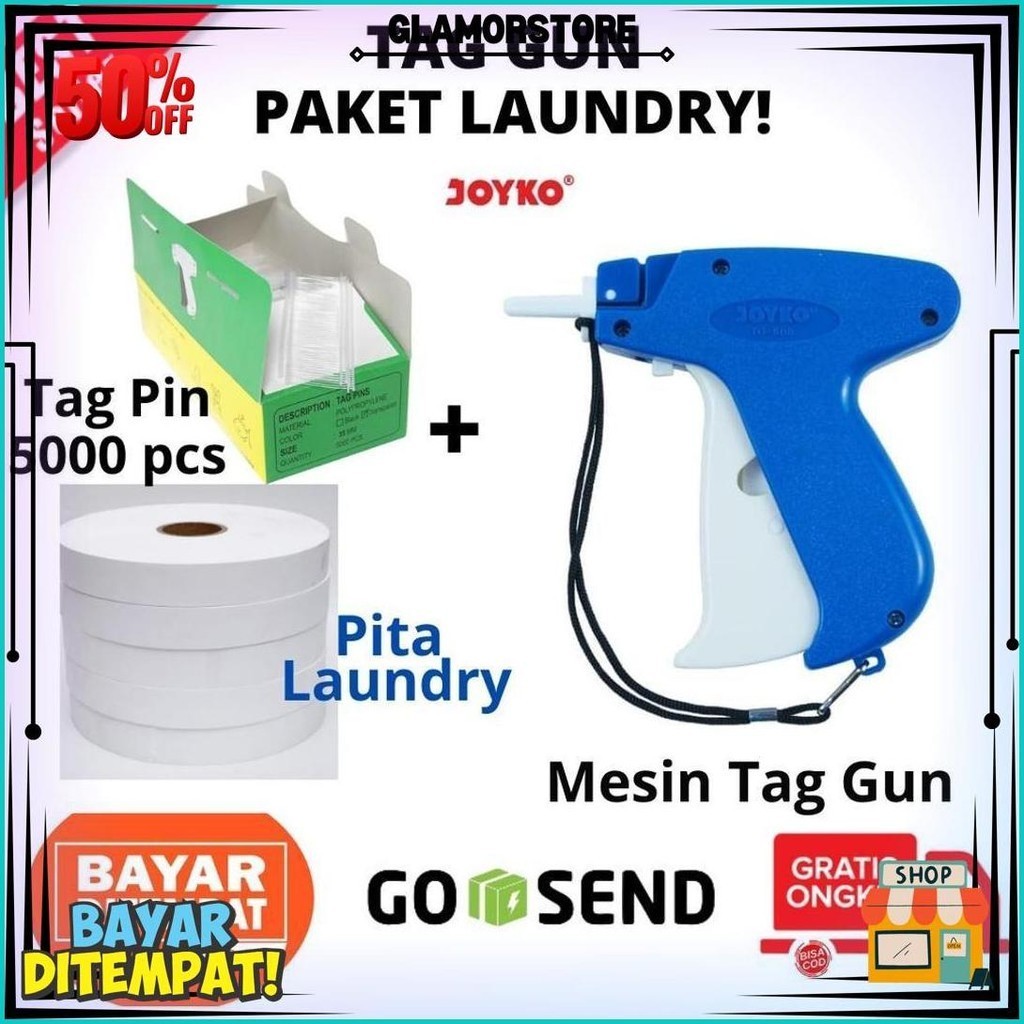 

[Bayar Ditempat] Paket Laundry Alat Tembak Tag Gun Joyko & Tag Pin & Pita Label Penanda Best Seller