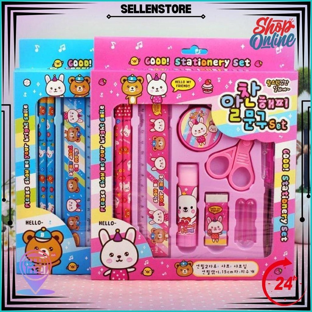 

<< Jenius >> Pensil Set 9 In 1 Alat Tulis Set Karakter Souvenir Alat Tulis Sekolah Souvenir Anak Ulang Tahun Promo