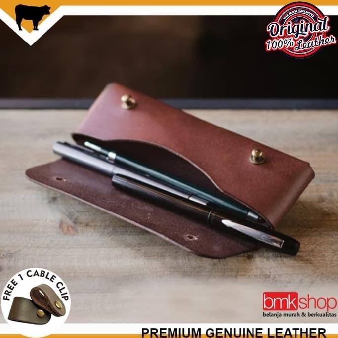 

Sarung tempat pensil dari kulit sapi asli hand made