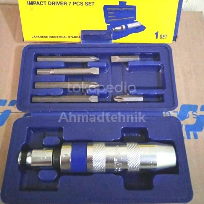 Obeng Ketok Set 7 Pcs Impact Driver Lakoni Pro 100% Original