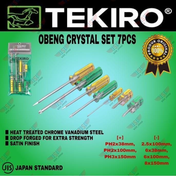 Tekiro Obeng Crystal Set 7Pc / Obeng Set 7Pc Kristal/ Obeng Kristal