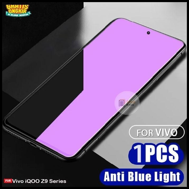 Iqoo Z9 Anti Blue Light Radiasi Tempered Glass Full Cover Screen Guard Hp