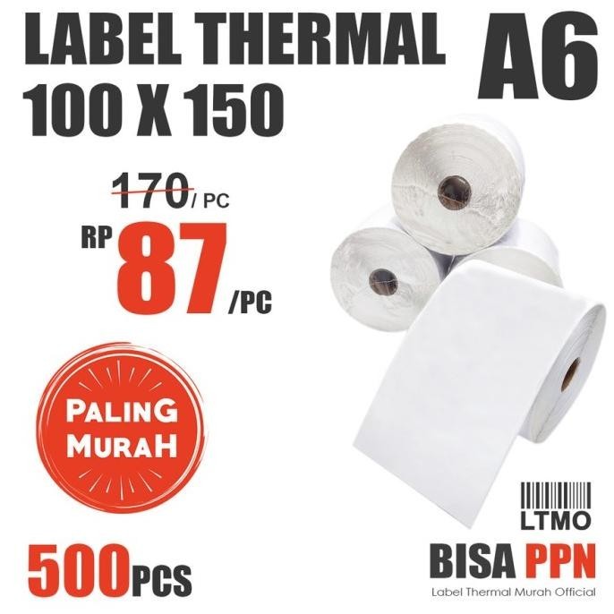 

Kertas Label Thermal Barcode Roll Sticker A6 100 x 150 Resi 500 pcs Mechatronik Indo