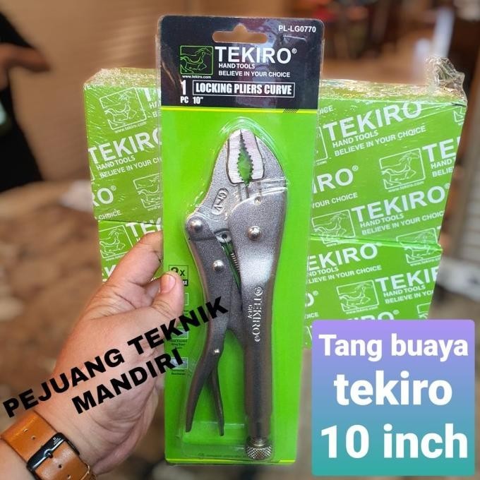 Tang Buaya Tekiro 10 Inch Bengkok / Tang Buaya / Tang Jepit Tekiro 10"
