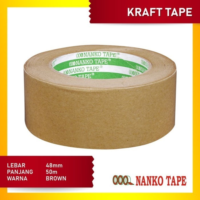 

Nanko Lakban Kraft Tape 48 Mm X 50 M Coklat - 6Pcs