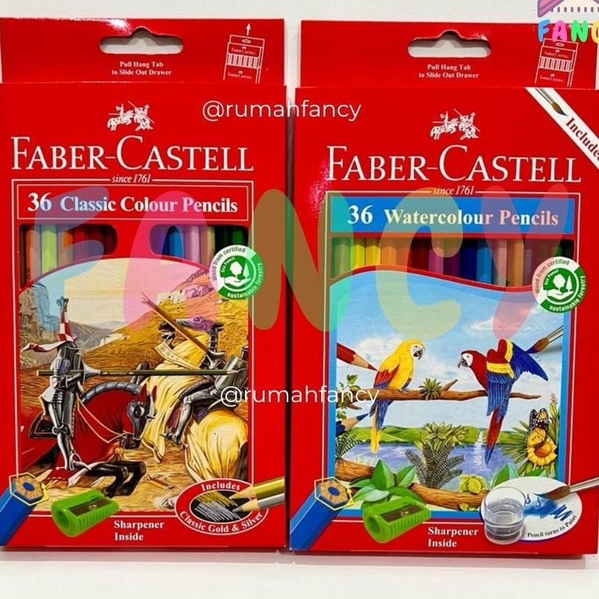 

Sil Warna Faber-Castell Classic / Watercolour Cil Set 36 Warna