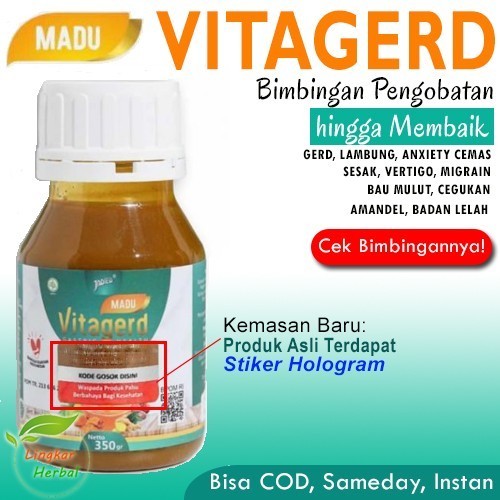 

Ready Madu VITAGERD Herbal Obat GERD dan Asam Lambung Original Asli Ori