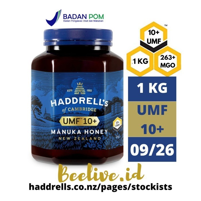

Ready Madu haddrells Manuka Honey UMF 10+ MGO 263+ 1 KG