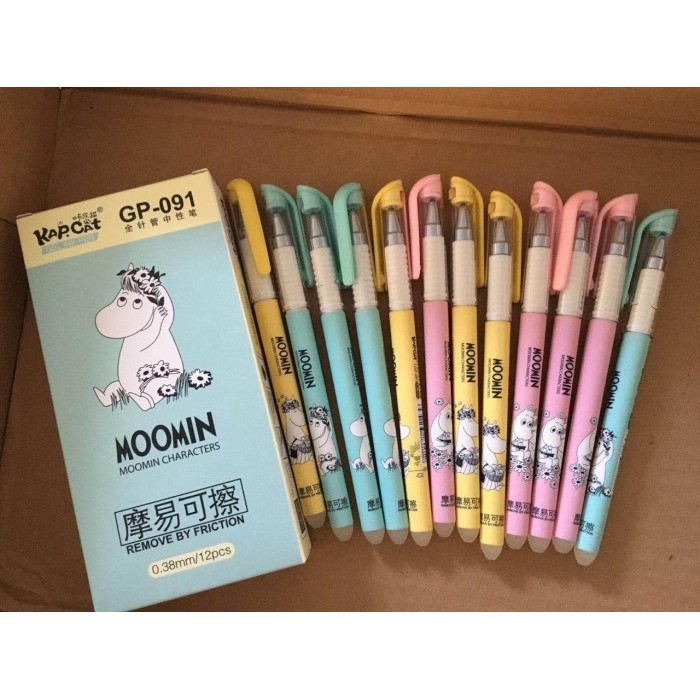 

Ready Erasable pen pulpen bisa dihapus Moomin 1box isi 12pcs