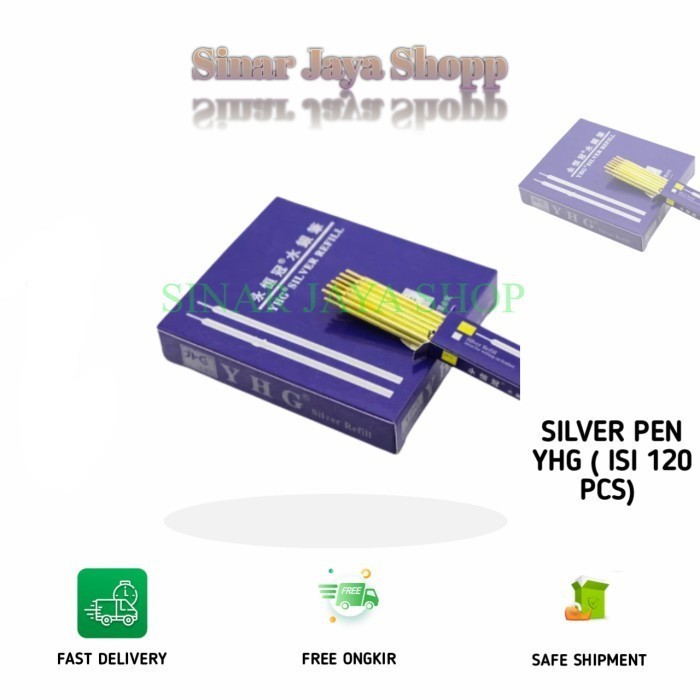 

Ready Silver Pen YHG / Pen Silver YHG ( 1 Box Isi 120 Pcs )