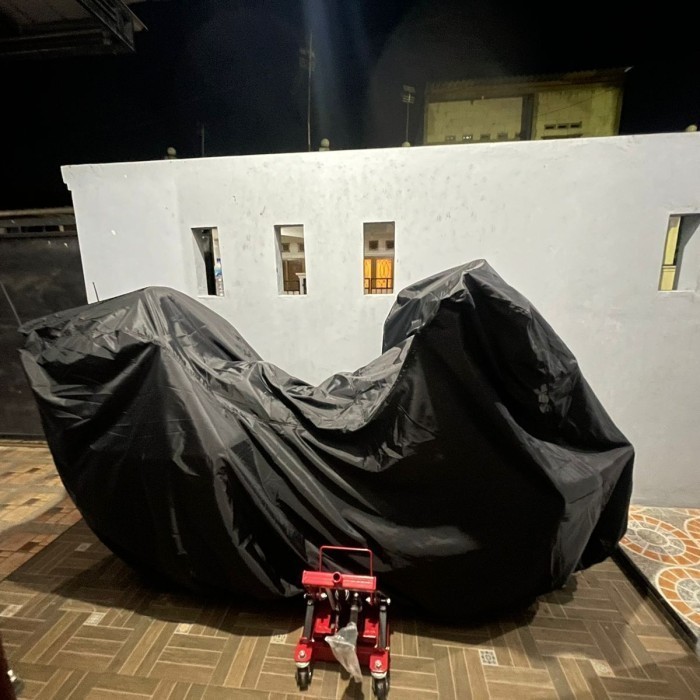 100%Berkualitas Selimut Body Cover Motor Harley Davidson Variasi Antena + Side Box Terlaris