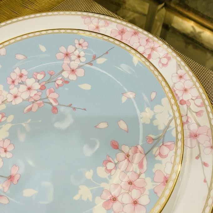 [Best Quality] Dinner Set Wedgwood Spring Blossom Mewah Cantik - Plate Dinner Salad