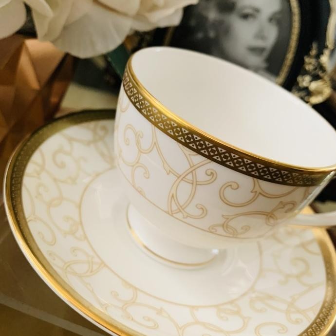 [Garansi] Tea Cup / Saucer / Wedgwood / Celestial Gold / Mewah / Cantik /