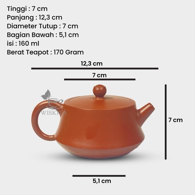 [Ready] Wisktea Yixing Zhuni (Red) Clay Teapot / Teko Tanah Liat | No.4