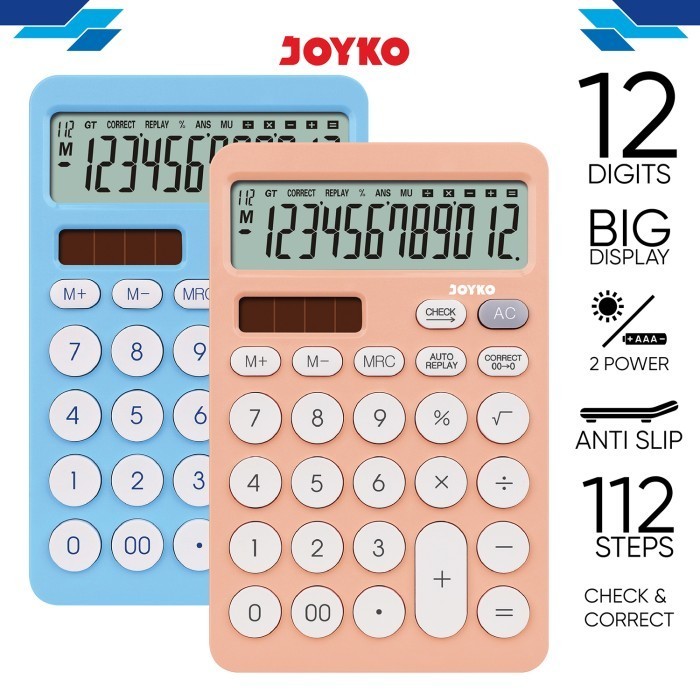 

Ready Calculator Kalkulator Joyko CC-64CO 12 Digits Check & Correct