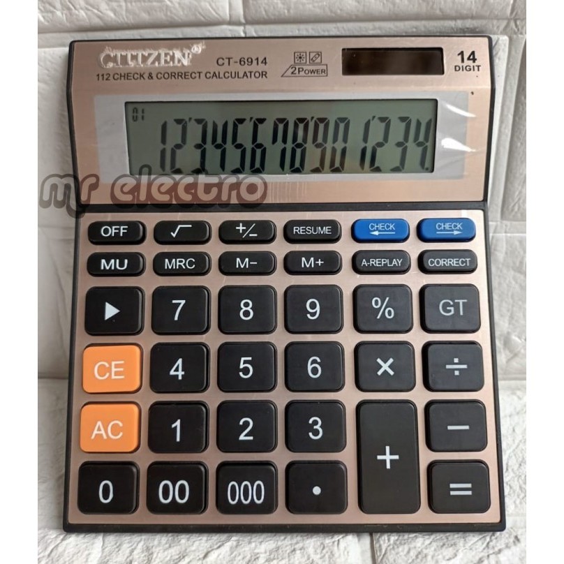 

Ready KALKULATOR CT 6914 - 14 DIGIT - CHECK AND CORRECT - LAYAR BESAR