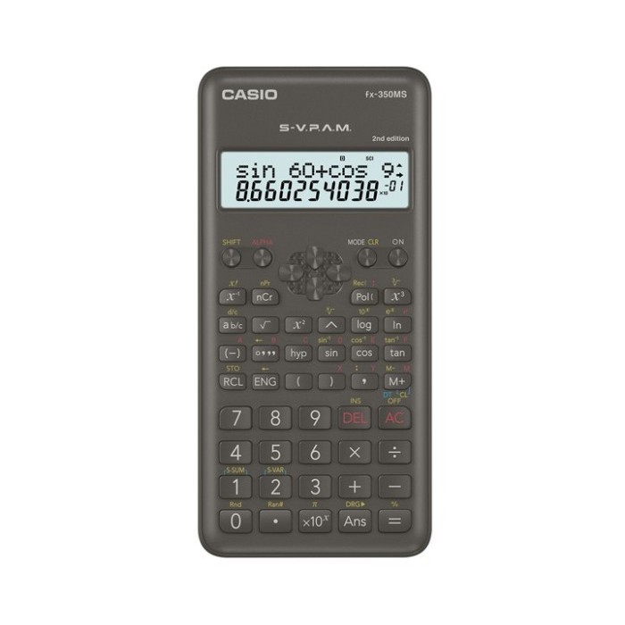 

Ready Kalkulator Ilmiah CASIO FX-350MS 2nd Edition Scientific Calculator