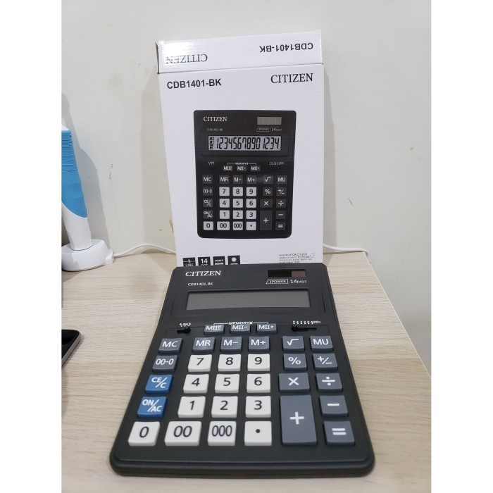 

Ready Kalkulator 14 Digit Citizen CDB1401-BK Calculator Citizen