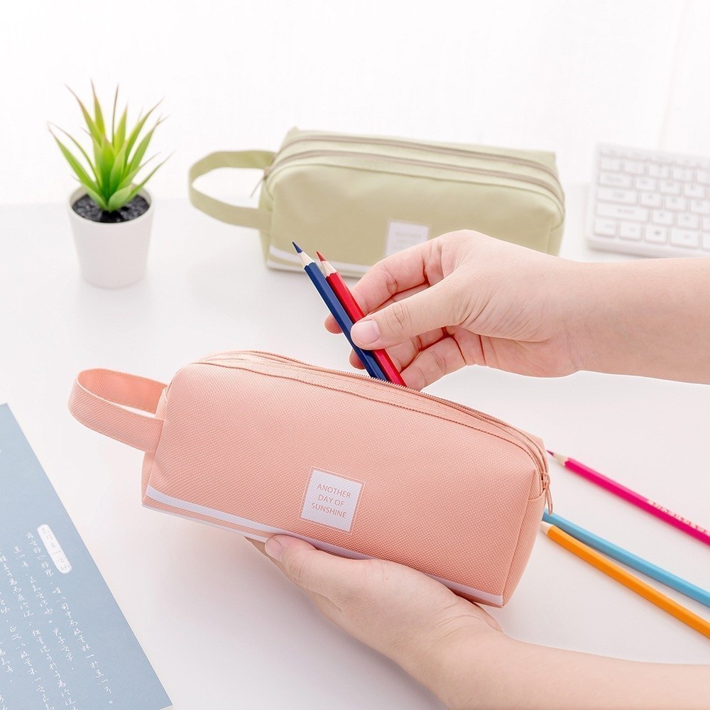 

OST Kotak Pensil Dan Stationery Dual Zipper Dompet Pensil 2 Pouch Tempat Alat Tulis Perlengkapan Sekolah Dua Sisi Resleting