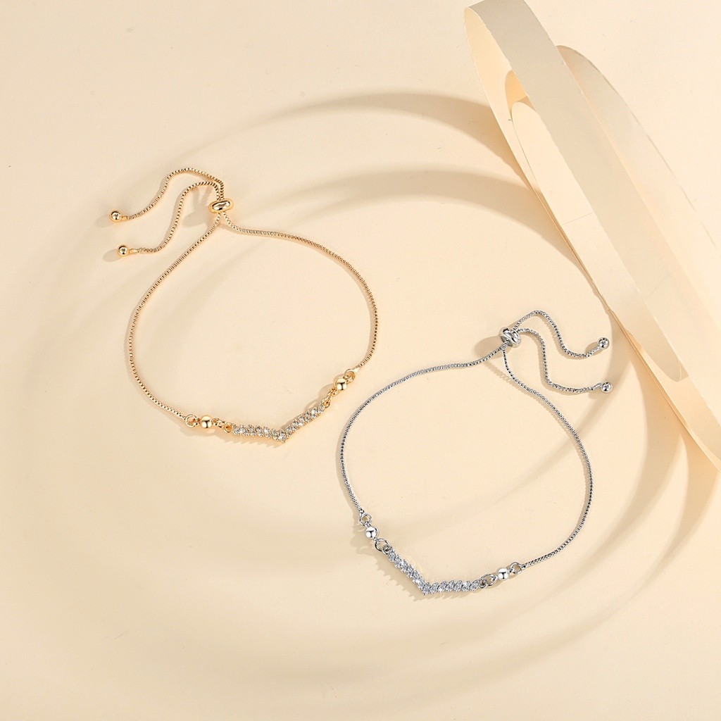 Y974 【COD】Gelang Fuji Titanium Emas/Perak Perhiasan Anti Karat Aksesoris Fashion Korea