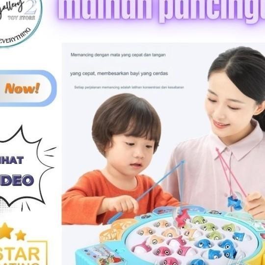 Mainan Pancing Ikan Magnet Putar Besar Fishing Mainan Anak