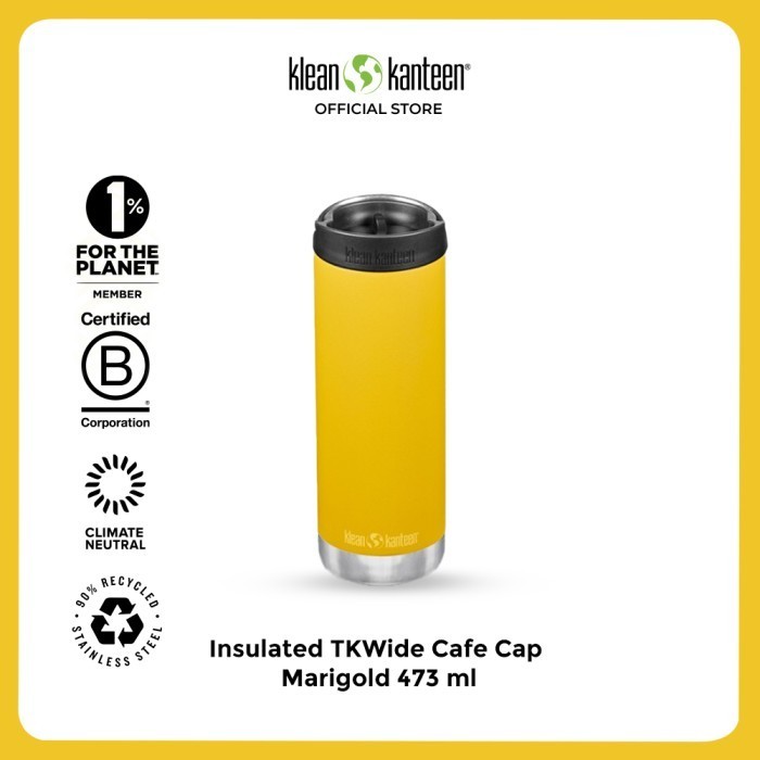 KLEAN KANTEEN INSULATED TKWIDE CAFE CAP MARIGOLD 473 ML