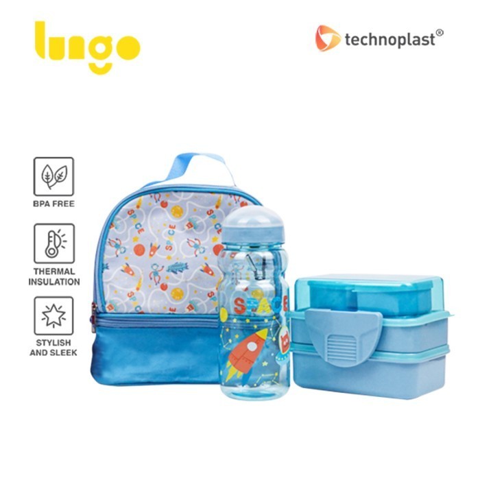 LUNGO KIDS RABITSPACE SOFT LUNCH KIT / LUNCH BOX SET