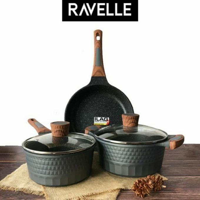[Ready] Ravelle Paket Prince Royale - Panci Set Prince Royale Ravelle - 1 Set