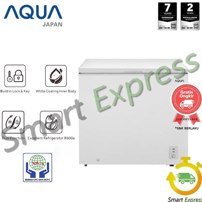 [Baru] Chest Freezer Aqua Aqf200Gc / Aqf 200 Gc / Aqf 200Gc - (200 Liter)