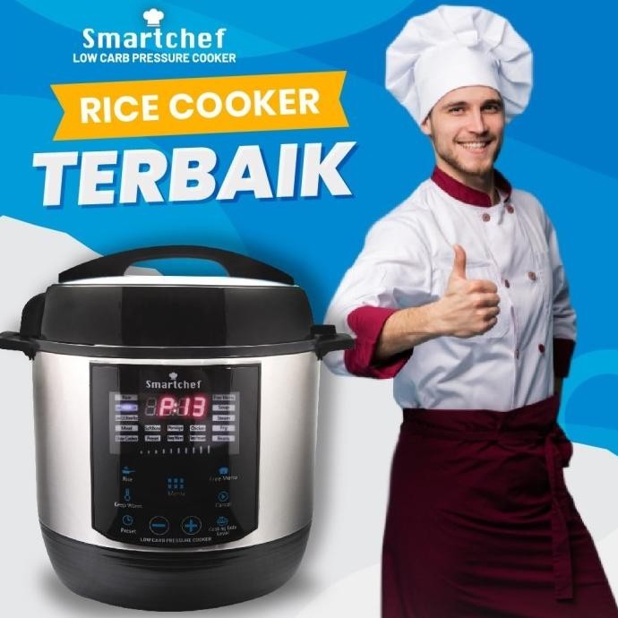 [Promo] Smart Chef Low Carbo Rice Cooker Presto Listrik Slow Pressure Cooker
