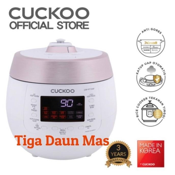 [Ready Stock] Rice Cooker Cuckoo Twin Pressure 1.8 L Crp-Rt1008F