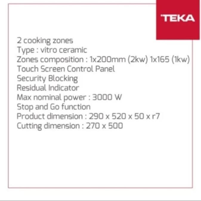 [Ready Stock] Kompor Tanam Listrik Teka 2 Tungku