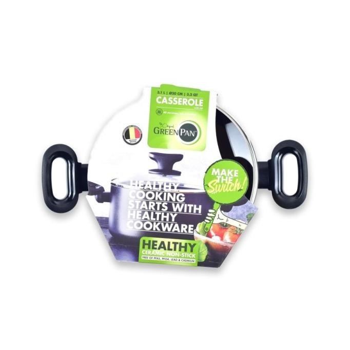 [Baru] Greenpan 20Cm Queens Cvd Casserole Greenpan 20Cm