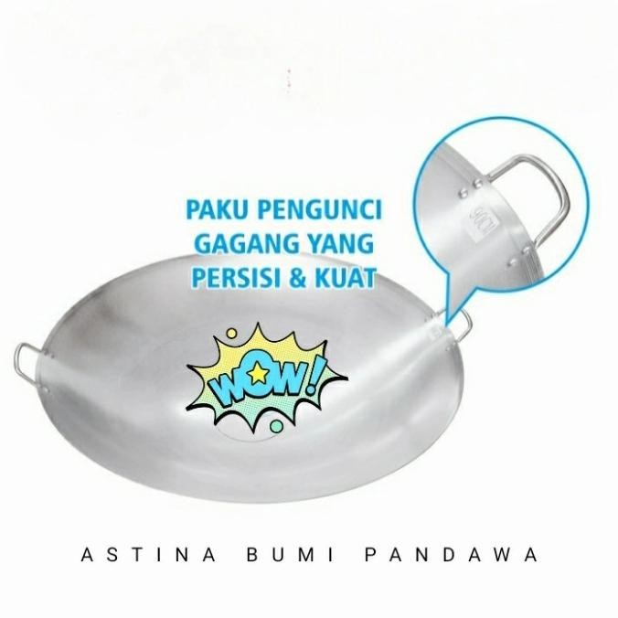 [Ready Stock] Wajan Jumbo Stainless Steel 100 Cm / Wajan Besar Anti Lengket Stainles