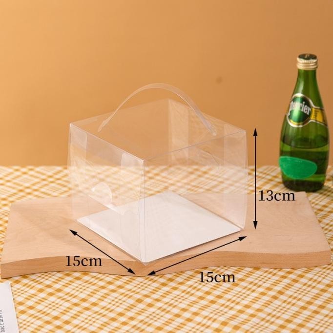 

Cake Box Kotak Transparan Kotak Kue Cake Box Mika Bening + Handle