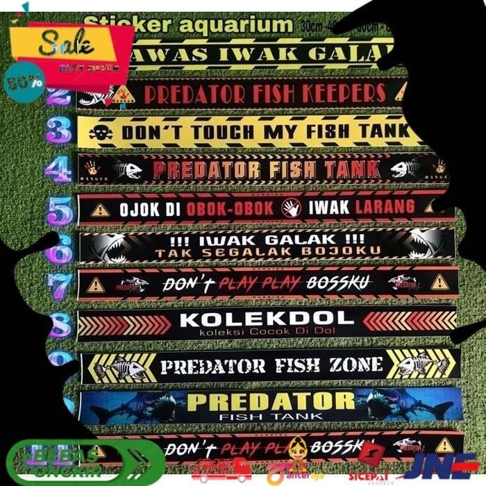 

STIKER AQUARIUM IKAN CHANA 70CM 80CM 100CM TINGGI 7CM ALISUP