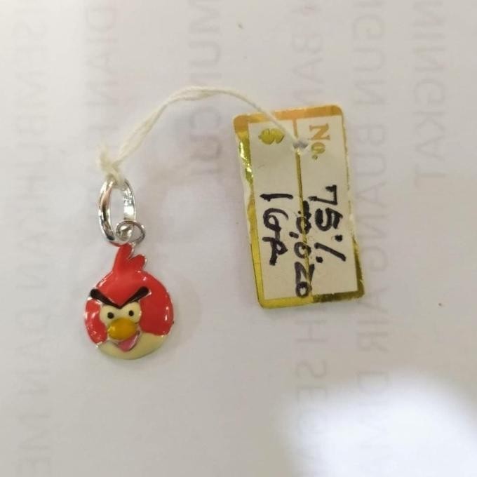 [Best Quality] Liontin Anak Angry Bird Merah Emas Putih 750