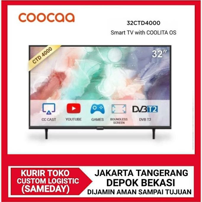 [Garansi] Coocaa Led Tv 32 Inch - Smart Tv With Coolita Os 32Ctd4000 Digital Led