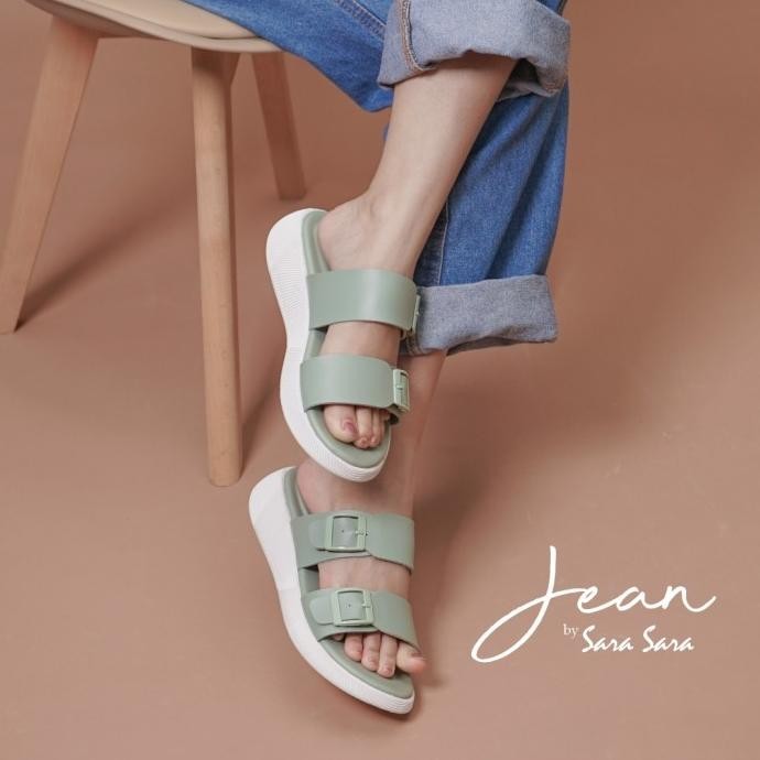 Sandal Casual Wanita Sara Sara Jean Sendal Wedges Cewek Strap Empuk