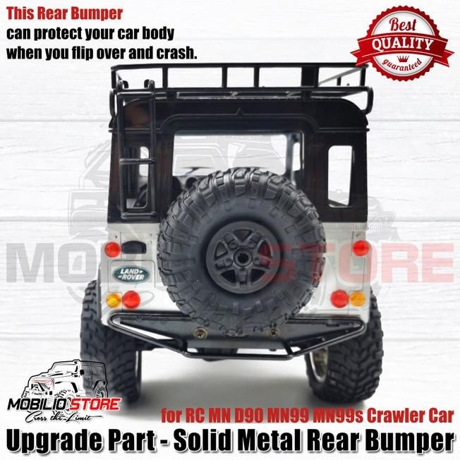 Upgrade Part - Rear Bumper Belakang Solid Metal Rc Mn D90 Mn99 Mn99S Tokonisaya