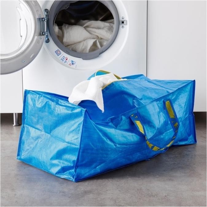Tas barang jumbo ada resleting mudah dibawa tas belanja plastik 1K34 NS