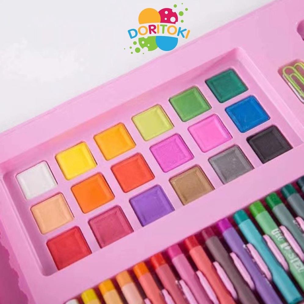 

eqw-68 Doritoki 208pcs Crayon Anak Pengasah Set Alat Menggambar Melukis Anak-anak Crayon Cat Air Pensil Termurah