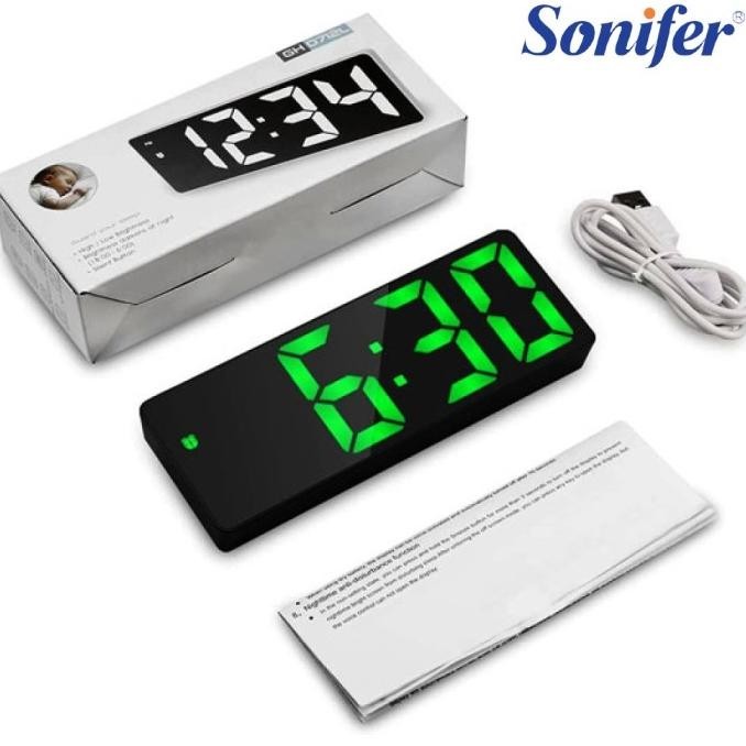 

Jam Meja Digital Alarm LED Clock Mirror JRS