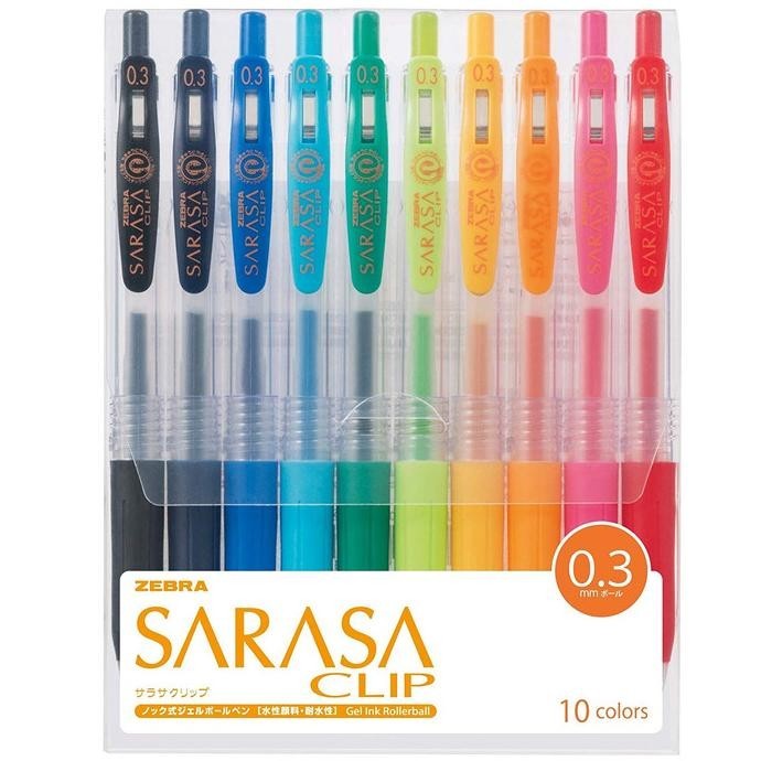

Zebra Sarasa Clip 0.3 mm (set isi 10)